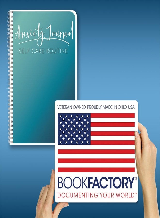 بوك فاكتوري دفتر يوميات القلق من BookFactory لتتبع روتين العناية الذاتية وتتبع محفزات التوتر والقلق - 100 صفحة، سلك حلزوني، 6 بوصات × 9 بوصات (صنع في الولايات المتحدة الأمريكية) - Image 5
